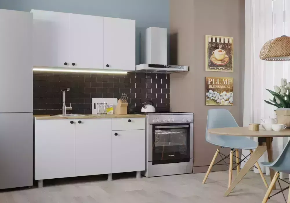 Кухонный гарнитур НК мебель м Кухня Де и 1.2 белый