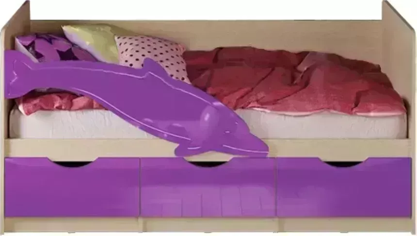 Кровать Миф Дельфин №1 фиолетовый металлик