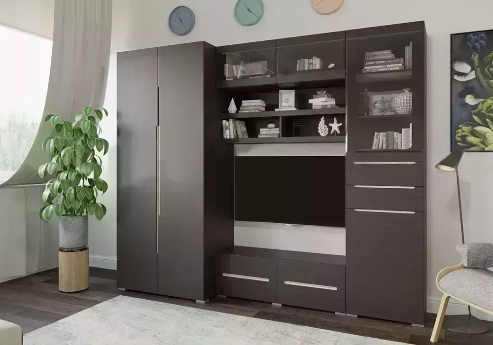Гостиная Миф Эколь №1 шоколад / венге