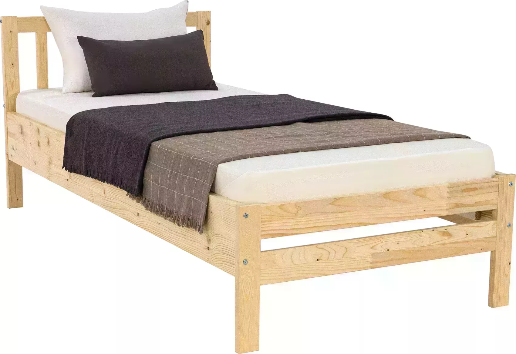 Кровать Боровичи-Мебель Массив 0.9 м натуральный