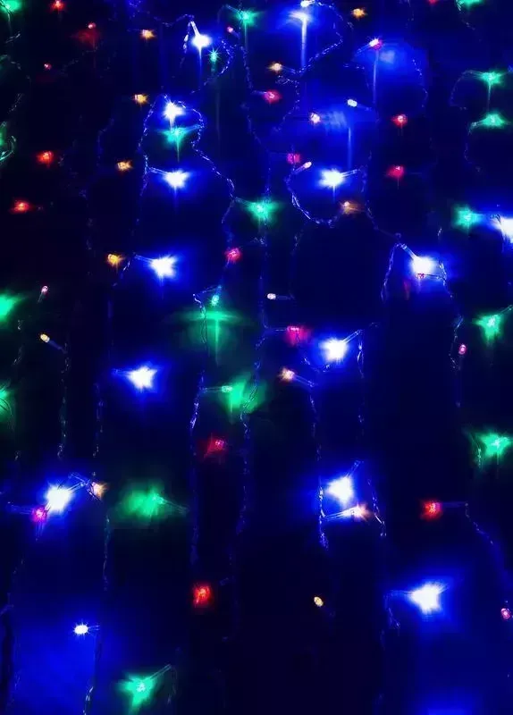 Гирлянда КОСМОС KOC_CUR-V106 Занавес1,5*1,5 м- RGB, 8функ ,144led