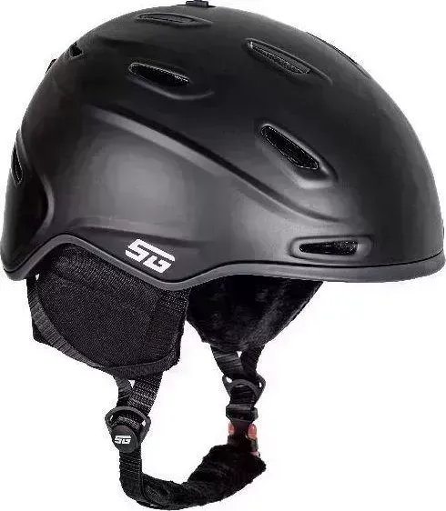 Шлем STG зимний HK004, L (58-61 см), черный с серым