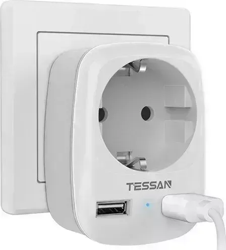 Сетевой фильтр TESSAN TS-611-DE серый