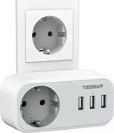 Сетевой фильтр TESSAN TS-329 серый
