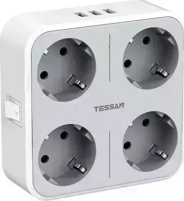 Сетевой фильтр TESSAN TS-302-DE серый