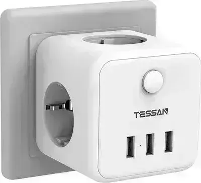 Сетевой фильтр TESSAN TS-301-DE белый