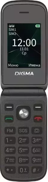 Смартфон DIGMA Vox FS241 128Mb Black Телефон мобильный