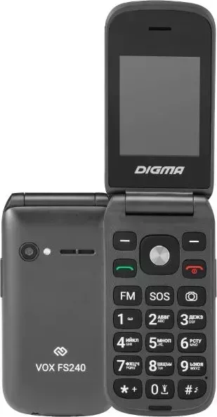 Смартфон DIGMA Vox FS240 32Mb Gray (VT2074MM) Телефон мобильный