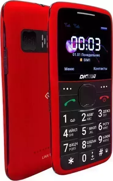 Смартфон DIGMA Linx S220 32Mb Red (LT1075MM) Телефон мобильный