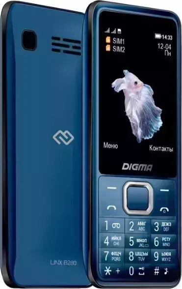 Смартфон DIGMA Linx B280 32Mb Dark Blue (LT2072PM) Телефон мобильный
