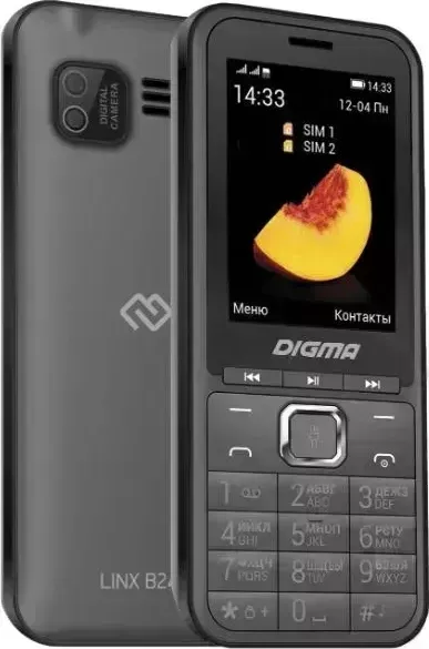 Смартфон DIGMA Linx B241 32Mb Gray (LT2073PM) Телефон мобильный
