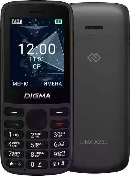 Смартфон DIGMA Linx A250 128Mb Black Телефон мобильный