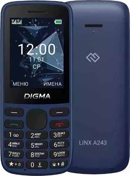 Смартфон DIGMA Linx A243 32Mb Dark Blue Телефон мобильный