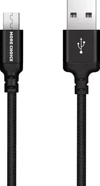 Кабель MORE CHOICE K12m Дата- USB 2.1A для micro USB - 1м Black