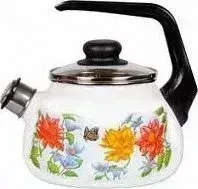 Чайник СТАЛЬЭМАЛЬ эмалированный 2.0 л Цветочный (4с210я)