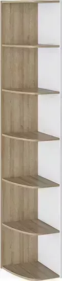 Стеллаж ТриЯ угловой Оксфорд ривьера / белый