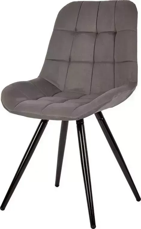 Стул POLINI Home Verona SM, серый-черный (2 кор.) обеденный (2