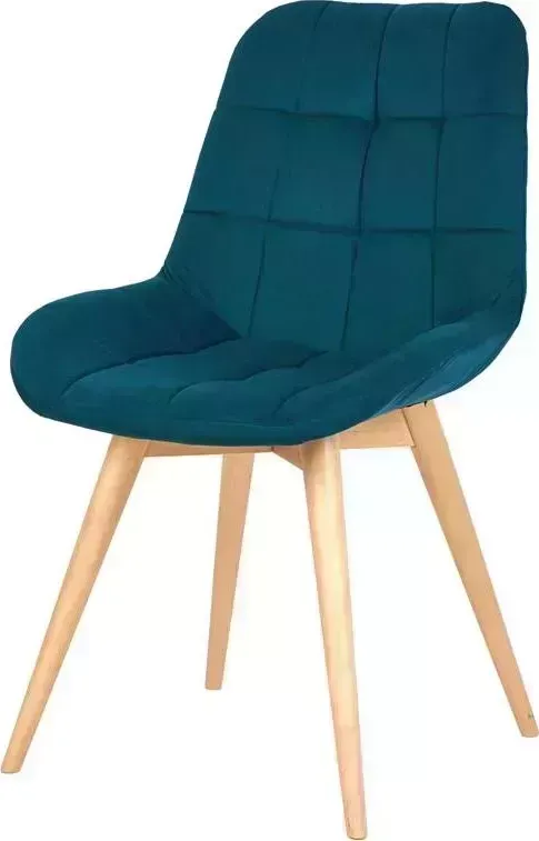 Стул POLINI Home Verona SD, темно-бирюзовый - натуральный (2 кор.) обеденный - (2