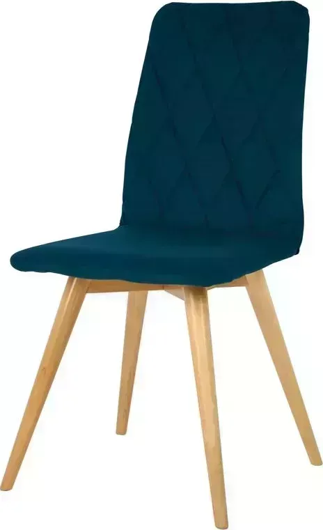 Стул POLINI Home Rio SD, темно-бирюзовый - натуральный (2 кор.) обеденный - (2