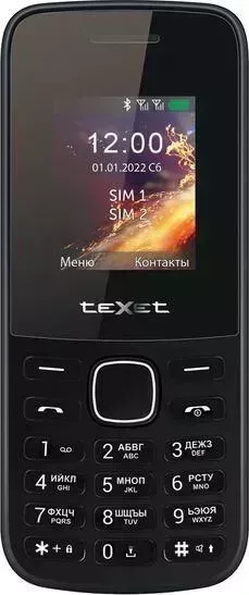 Смартфон TEXET ТМ-117 Черный (127129) Телефон мобильный