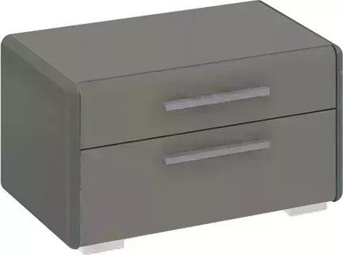 Тумба прикроватная ТриЯ Наоми фон серый / джут