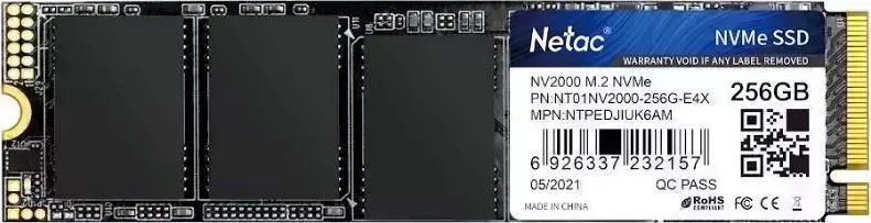 Накопитель SSD NETAC M.2 2280 NV2000 NVMe PCIe 256GB NT01NV2000-256-E4X