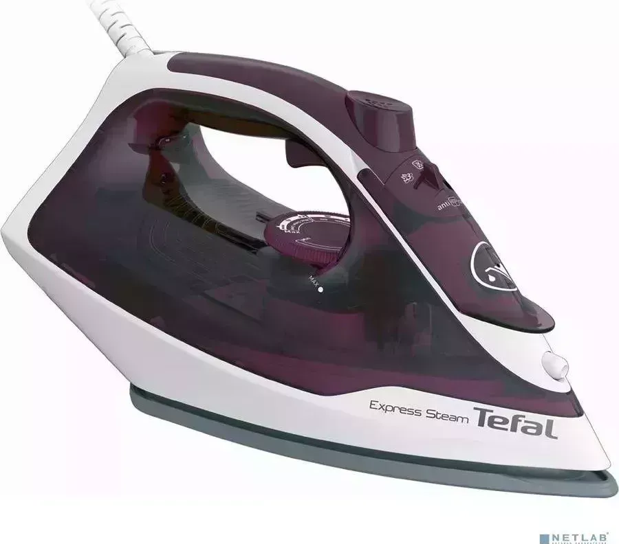 Утюг TEFAL FV2835E0 , 2400Вт, 160г, белый/сиреневый