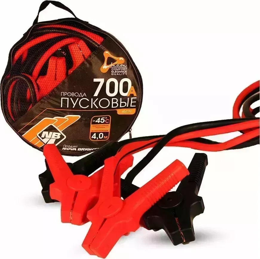 Пусковые провода NOVA BRIGHT-FUSION 700А морозостойкие, в сумке, 4м 46779 Провода пусковые в