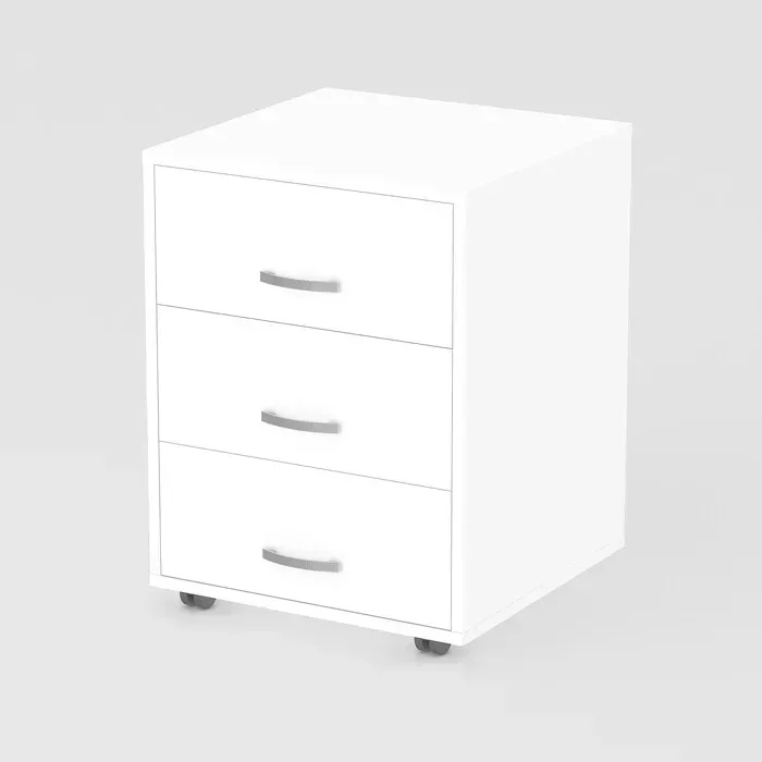 Тумба Seven dreams выкатная SD-250 белый 3 ящика