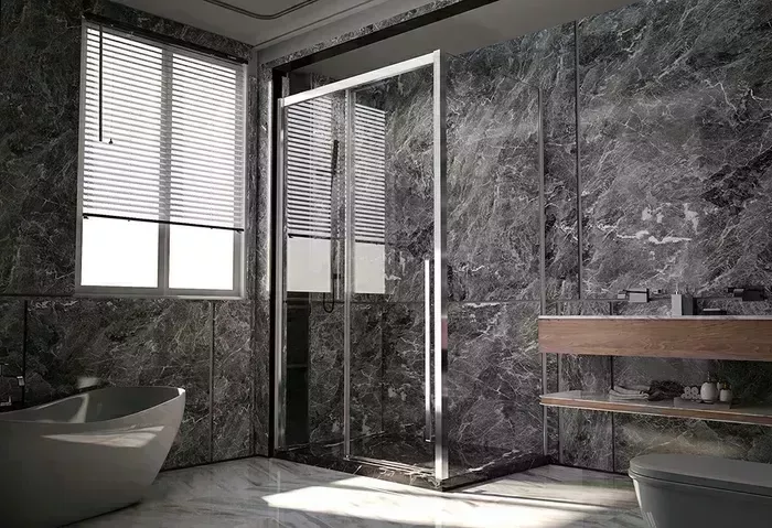 Боковая стенка Veconi Premium Trento SP-30CH 100х200 прозрачная, хром (SP30-CH-100-01-C4)