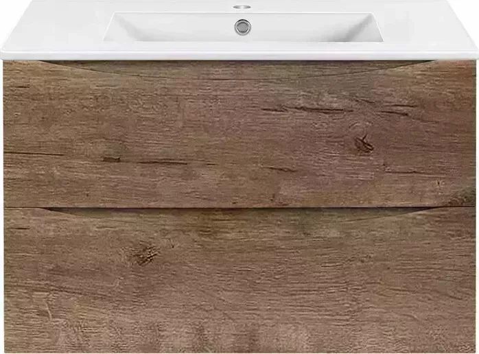 Тумба с раковиной Vincea с Mia Slim 80х39 V.Oak (VMC-2MC800S1VO, VBS-13980S1)