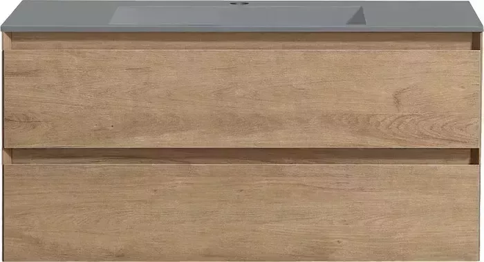 Тумба с раковиной Vincea с Luka 100х47 N.Oak, раковина серая (VMC-2L100NO, VCB-13100G)