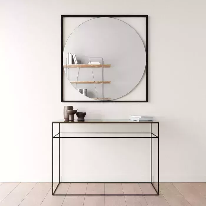 Зеркало Genglass в раме Kvadrum black L GGM-07-2-2 черный