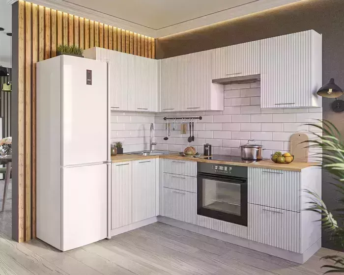 Кухонный гарнитур Mebel Ars Кухня Солара акация белая