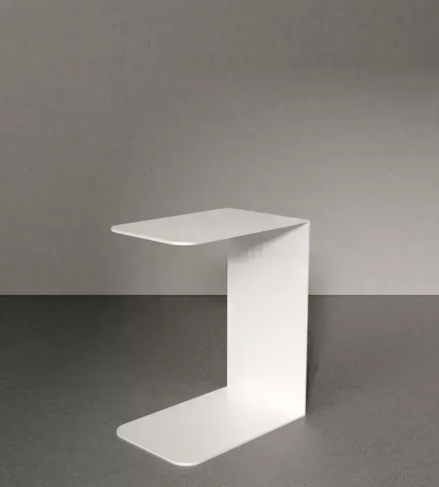 Стол журнальный Genglass металлический приставной Riloni white GGT-12-3
