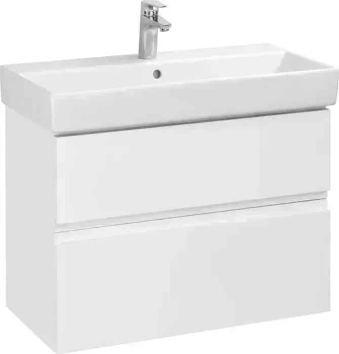 Тумба с раковиной ROCA с Oleta 80х38 белая глянец (A857640806, 3274C500Y)