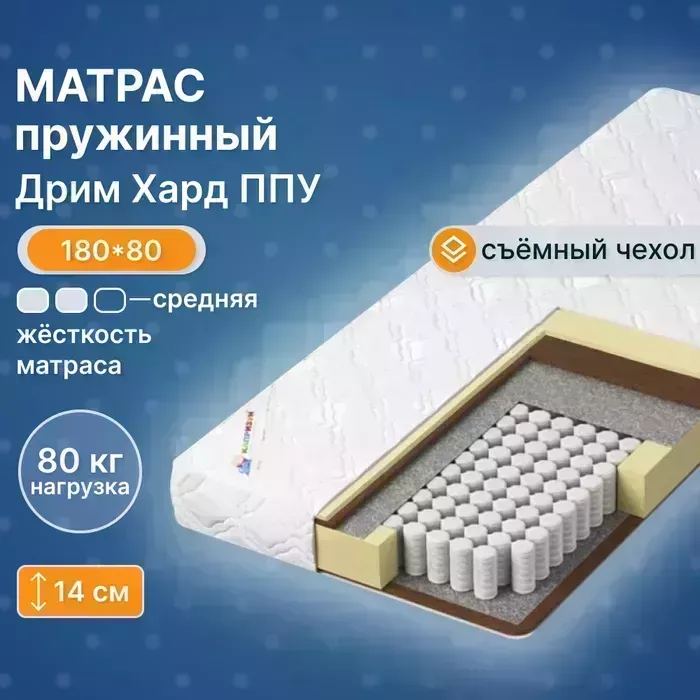 Матрас Капризун Дрим Хард ППУ 180x80