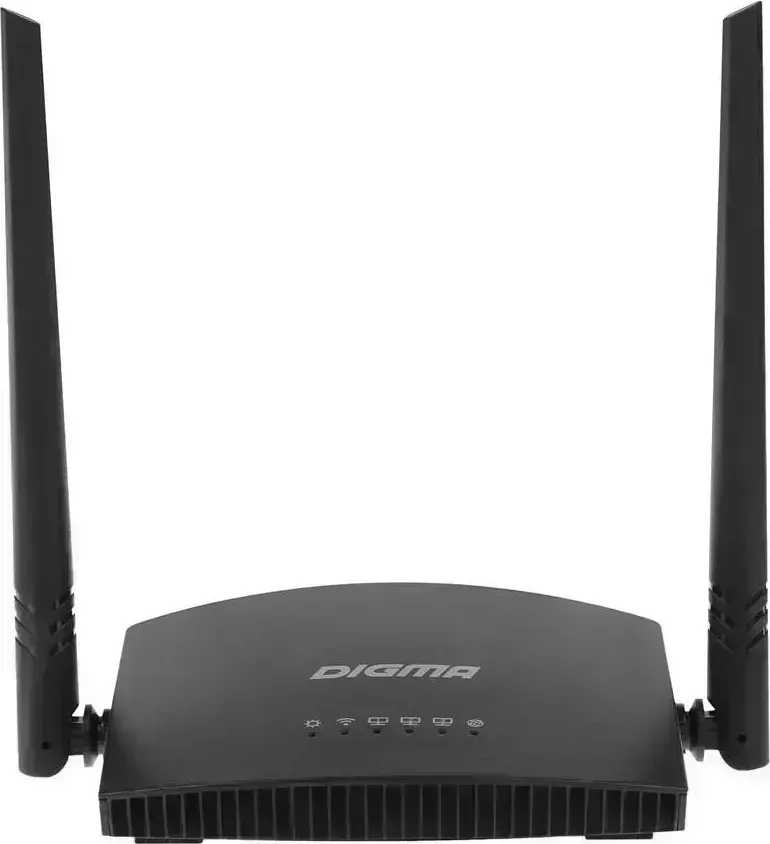 Маршрутизатор DIGMA Роутер беспроводной DWR-N301 N300 10/100BASE-TX черный (упак.:1шт)