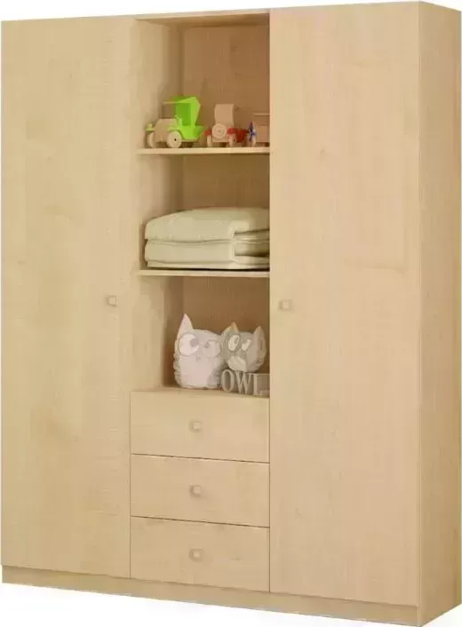 Шкаф POLINI трехсекционный kids Simple, натуральный (3кор)