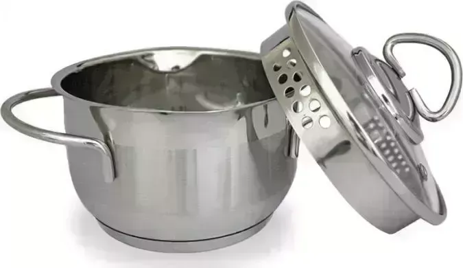 Кастрюля TIMA ТS-18 "Универсал" 2,0л, с 2 носиками, с стекл. крышкой с 2 с
