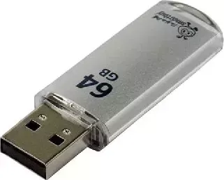 Флеш-накопитель SMARTBUY (SB64GBVC-S3) 64GB V-CUT SILVER USB 3.0 флеш