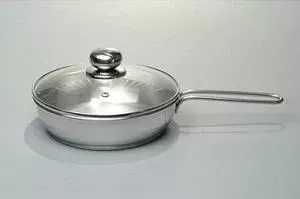 Сковорода АМЕТ 1.0 л с крышкой (1с756 2 ручки)