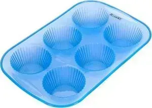 Форма для кексов REGENT 6 ячеек 26х18х2.5 см Silicone (93-SI-FO-110)