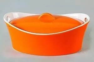 Кастрюля Appetite керамическая 1.2 л Овал оранжевый (YR100050B-10)