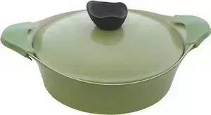 Кастрюля-жаровня FRYBEST d 24 см с крышкой с 2-мя ручками Evergreen (GRCY-L24)