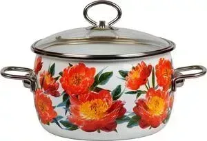 Кастрюля эмалированная VITROSS 2.0 л Peony (1SC165S)
