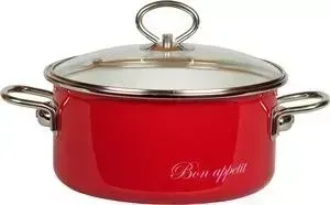 Кастрюля эмалированная VITROSS 3.0 л Bon Appetit (8SB205S вишневый)