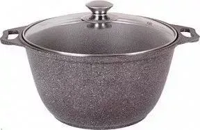 Кастрюля KUKMARA 4.0 л Мраморная (кмк42а Кофейный мрамор)