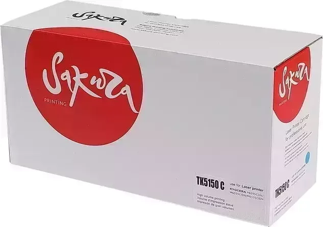 Картридж Sakura TK5150C (1T02NSCNL0) для Kyocera Mita, голубой, 10000 к.