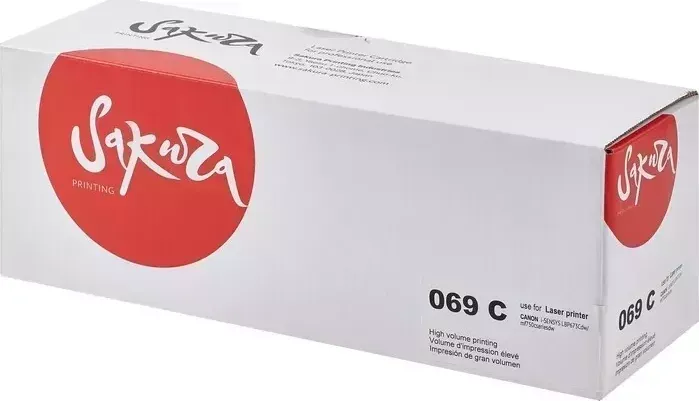 Картридж Sakura 069C (5093C002) для Canon I-Sensys LBP673Cdw/ MF750C, голубой, 1900 к.